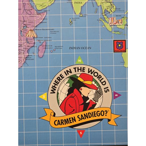 Nostalgic‎ 90s' Carmen San Diego COMPLETE Playing Pieces University Games 1992 - Picture 8 of 14